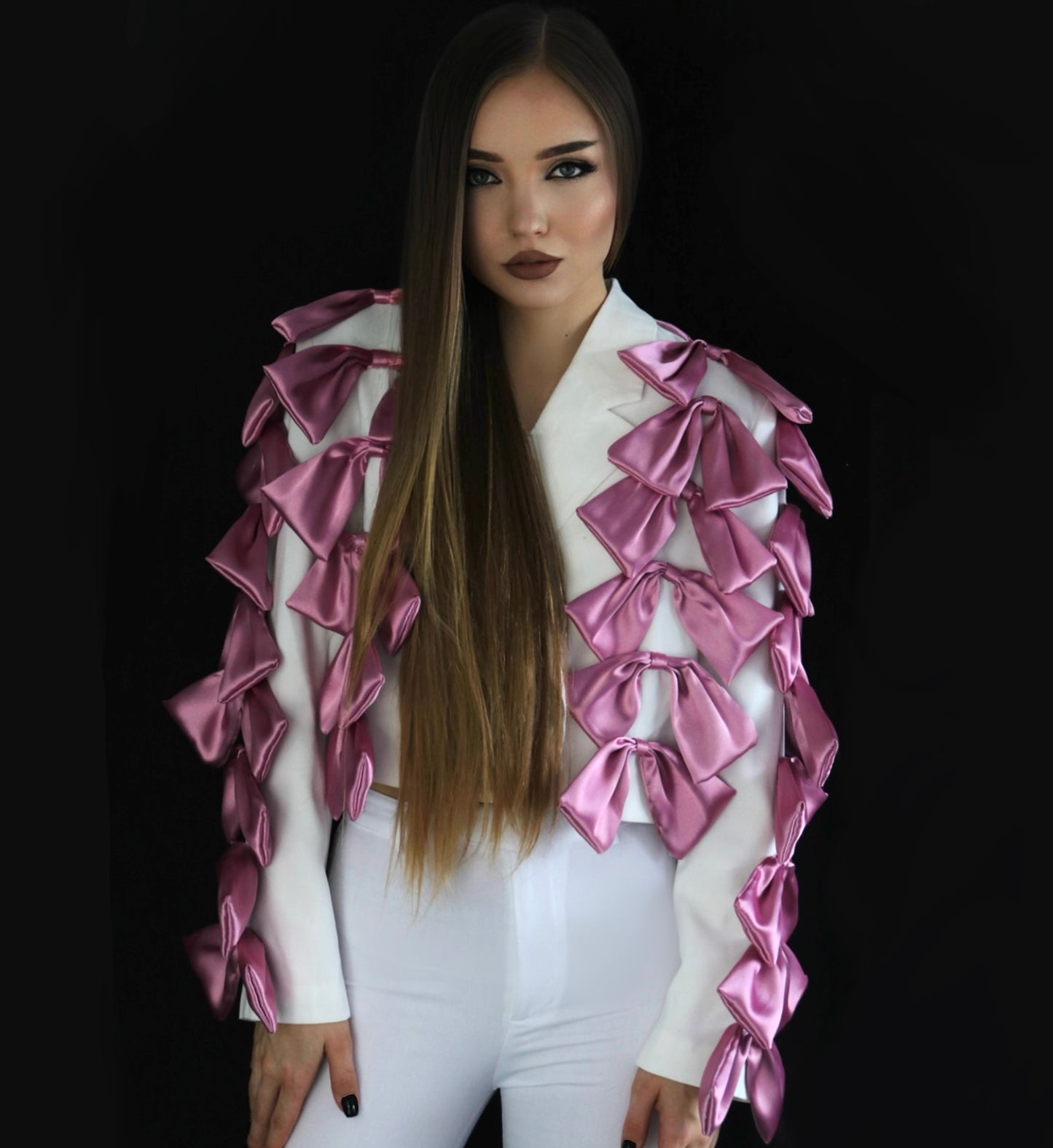 JULIETTE ROMANCE BOW SHORT BLAZER
