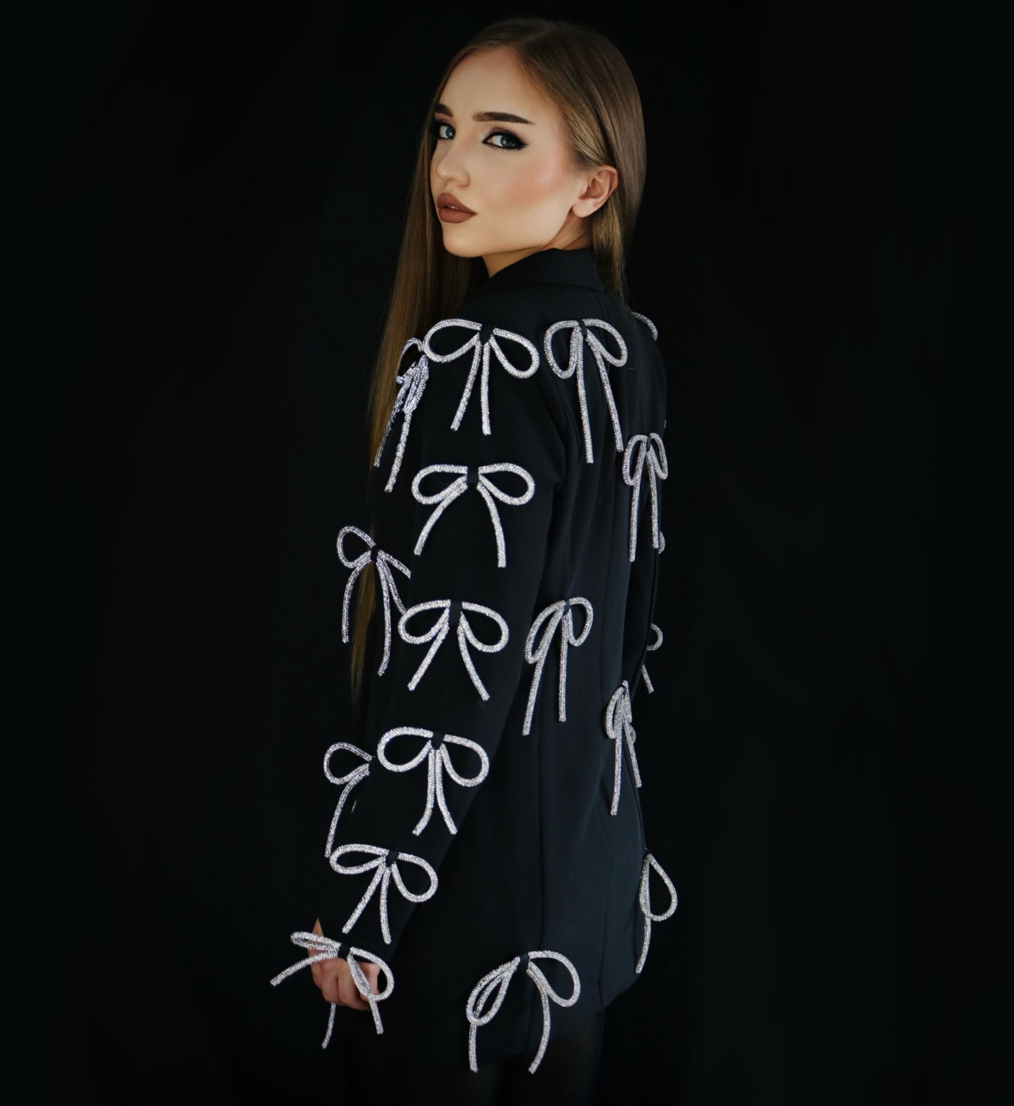 CATHERINE BOW ACCENT BLAZER DRESS