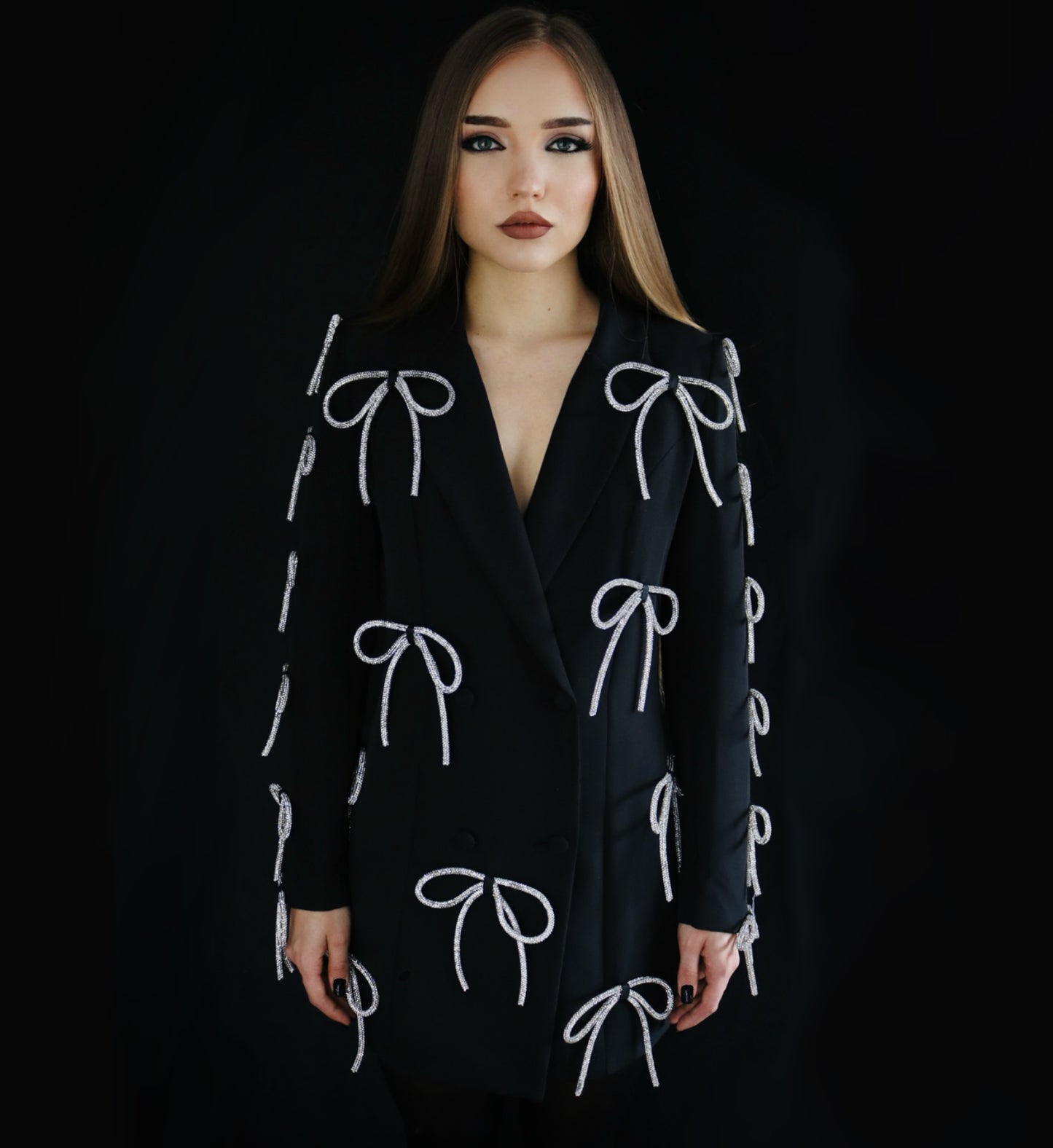 CATHERINE BOW ACCENT BLAZER DRESS