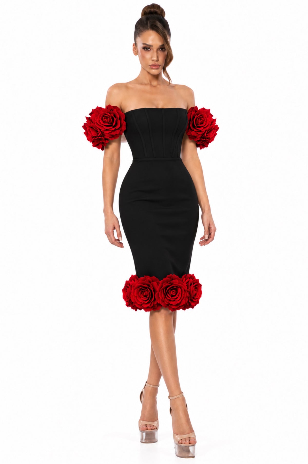 "LA PERLA" ROUGE NOIR DRESS