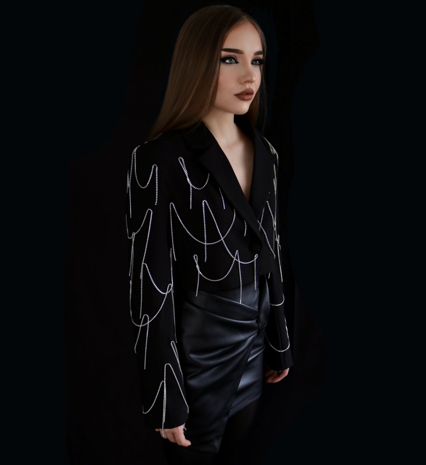 BLAZER COURT EN CASCADE DE CRISTAL SOPHIE