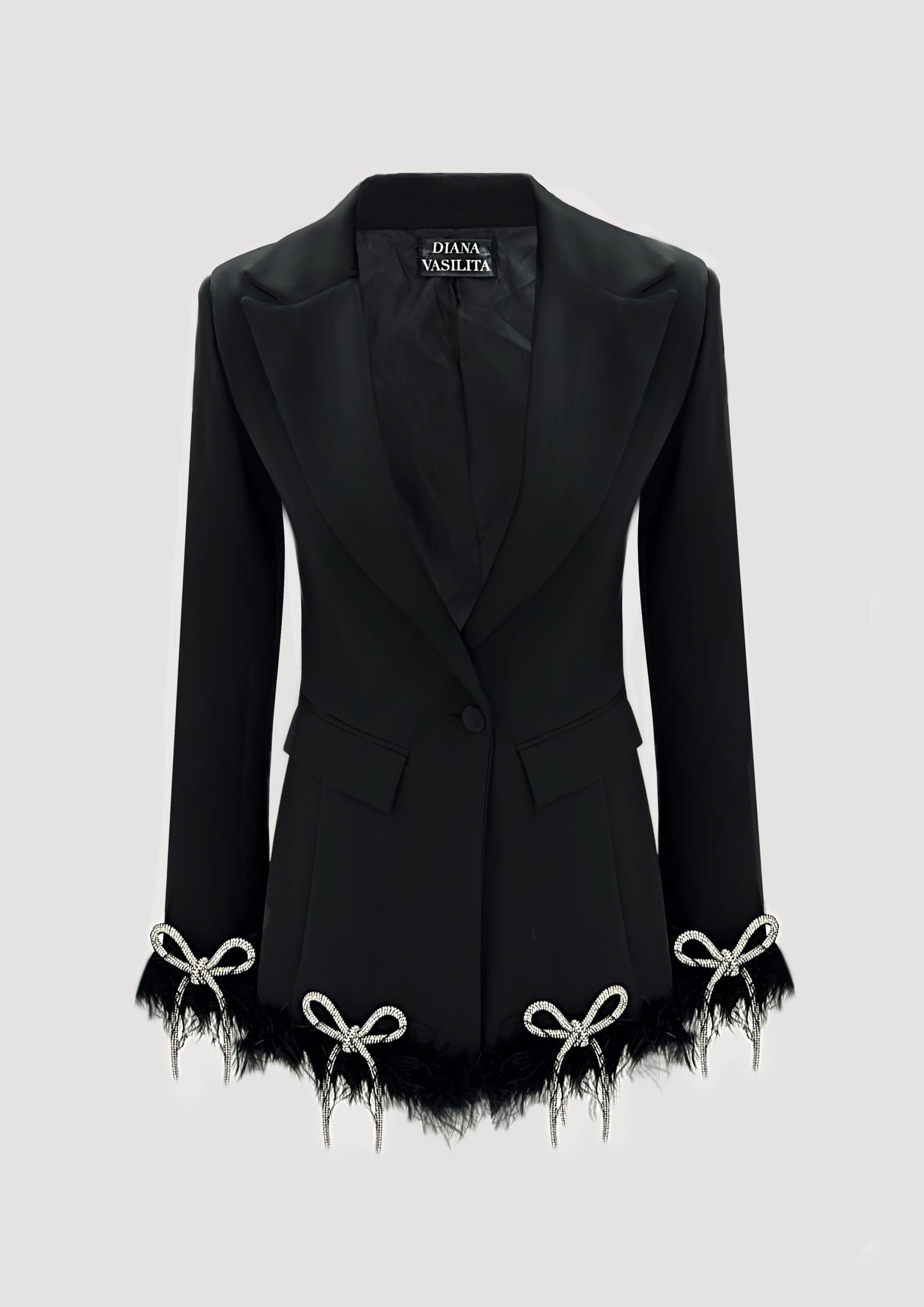 SACOU CLEOPATRA CRISTAL-OSTRICH NOIR