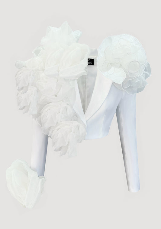 CECILIA PROFUSION BLAZER SCURT ALB