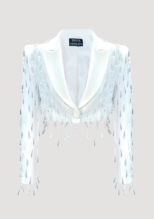 MATILDE BLANC DIAMOND SCURT BLAZER