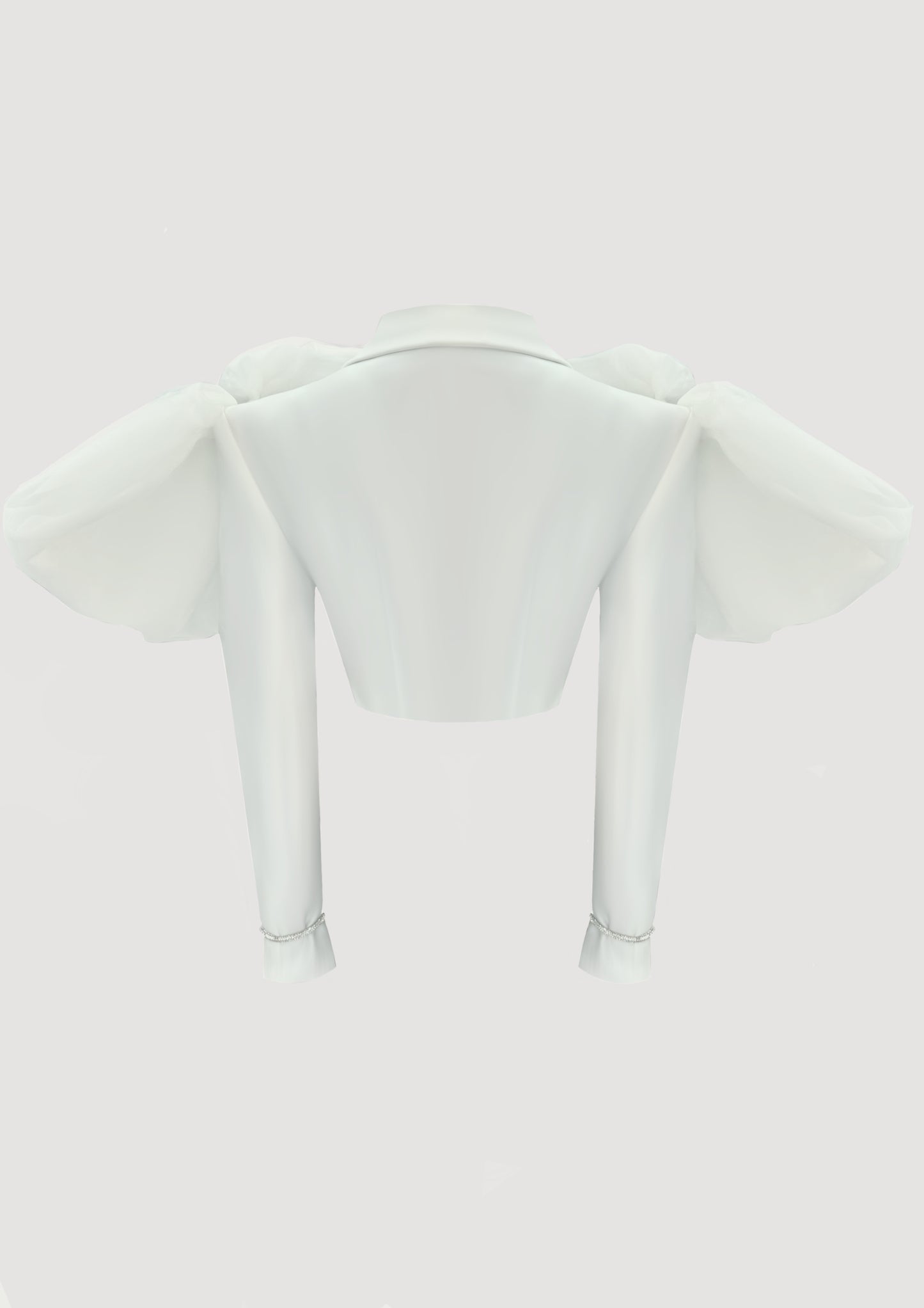 CHARLOTTE CRYSTAL-BOW SHORT BLAZER