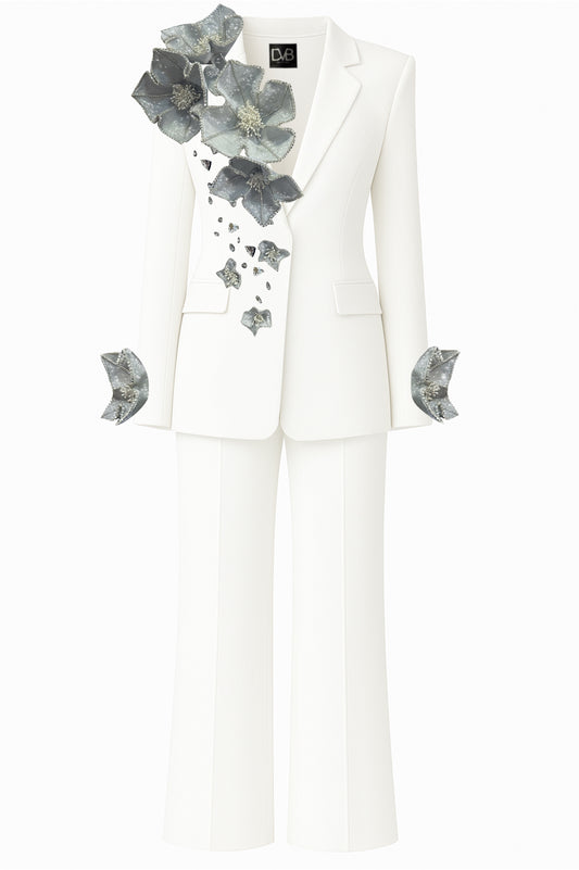 Costum alb Morgana Ecliptic