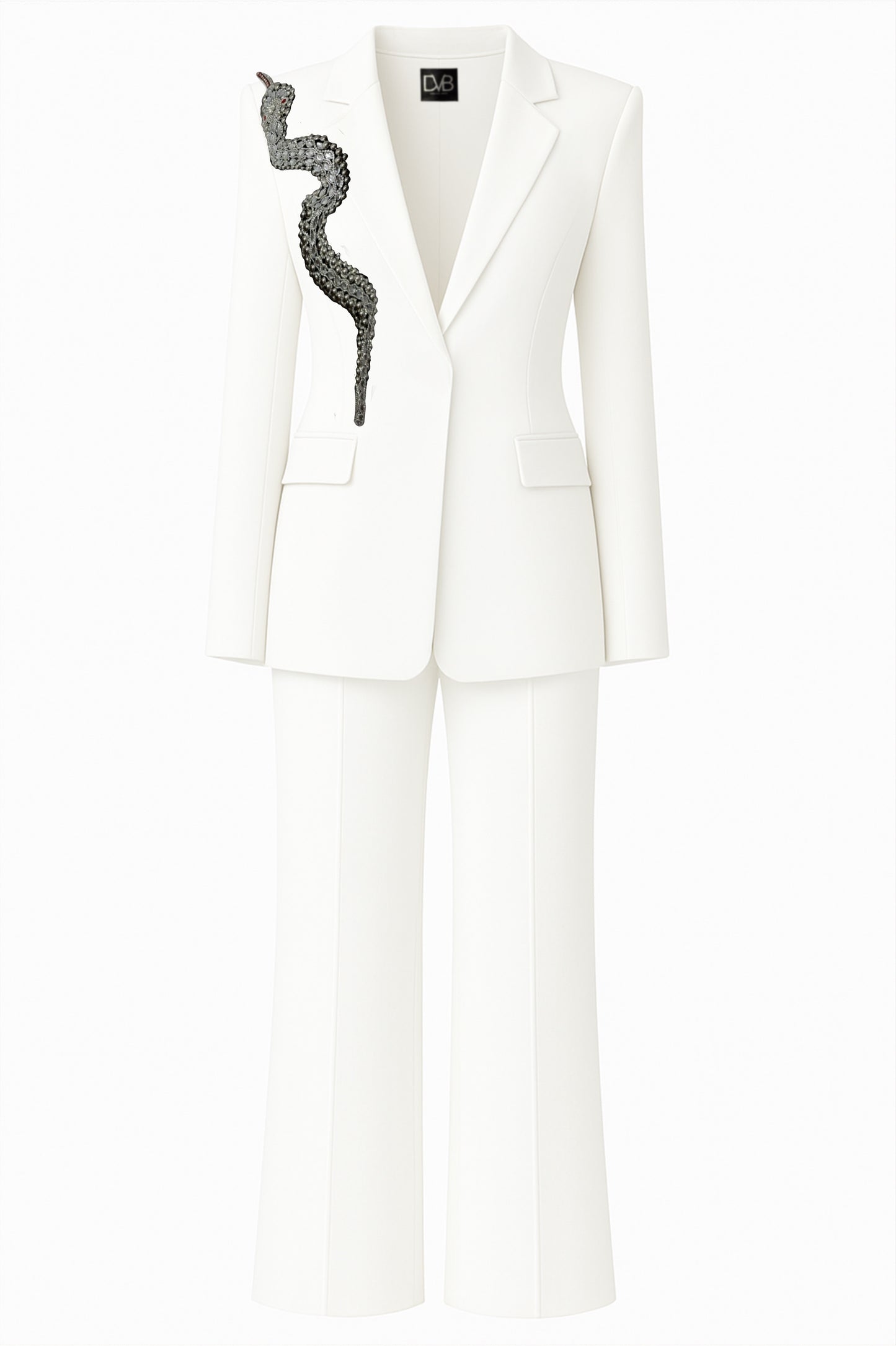 COSTUME BLANC ARGENTÉ SERPENTIA