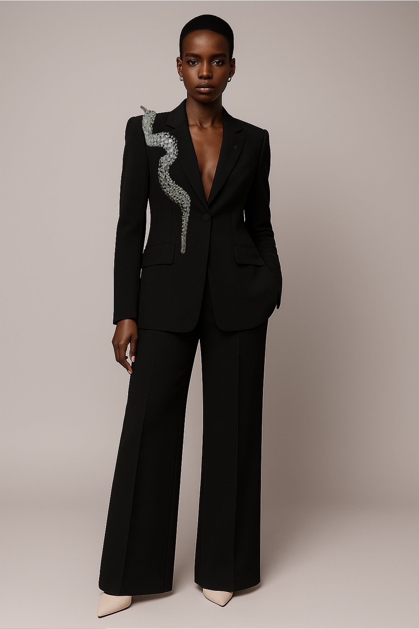 COSTUME SERPENTIA ARGENT NOIR
