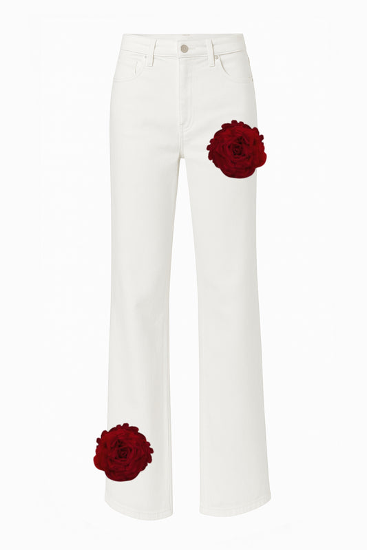 Blugi Essential White Rose