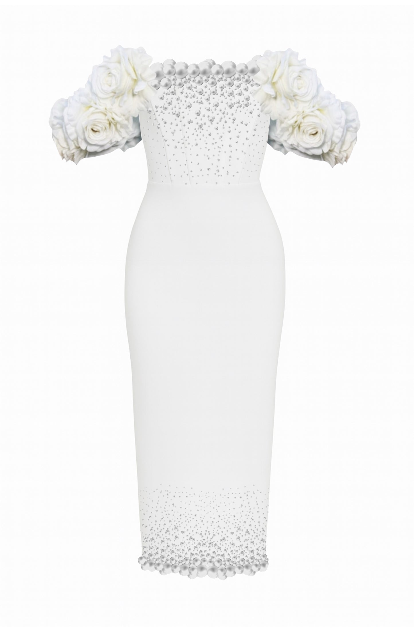 ROCHIE ALBĂ MALVINA „LA PERLA”