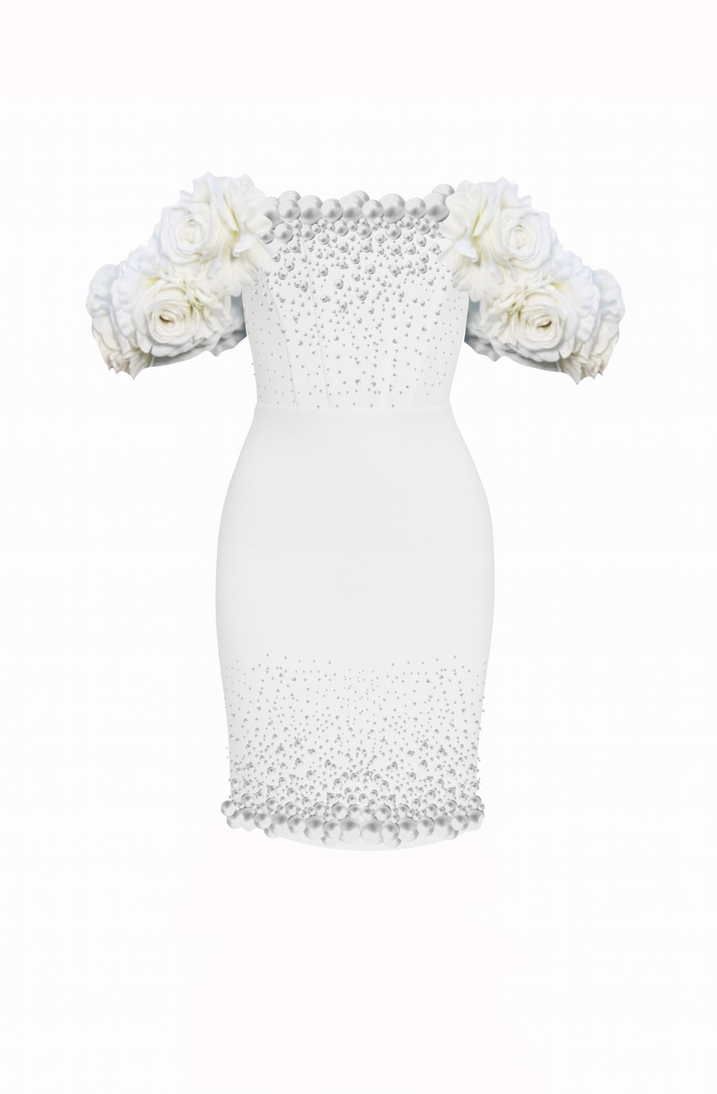 ROCHIE ALBĂ MALVINA „LA PERLA”