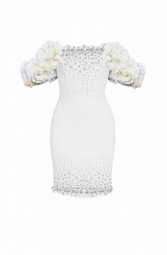 ROCHIE ALBĂ MALVINA „LA PERLA”