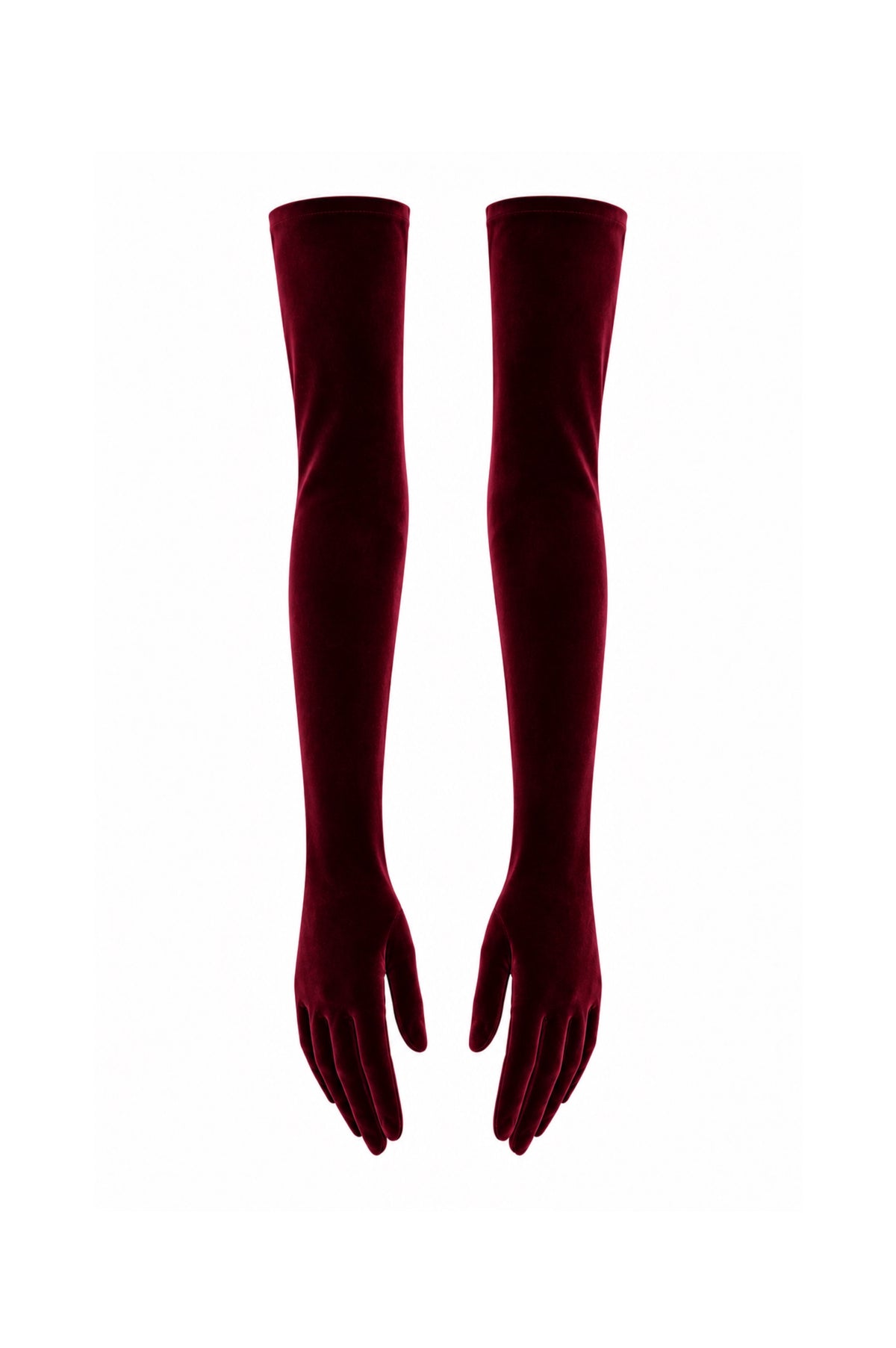 VELVET BURGUNDY GLOVES