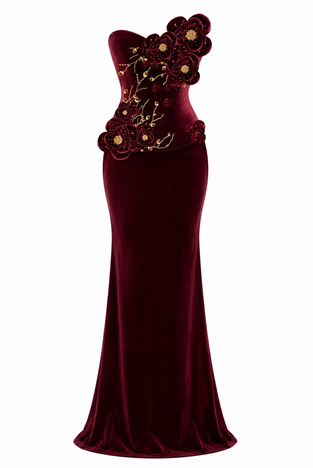 GEORGINA BORDEAUX CORSET SET
