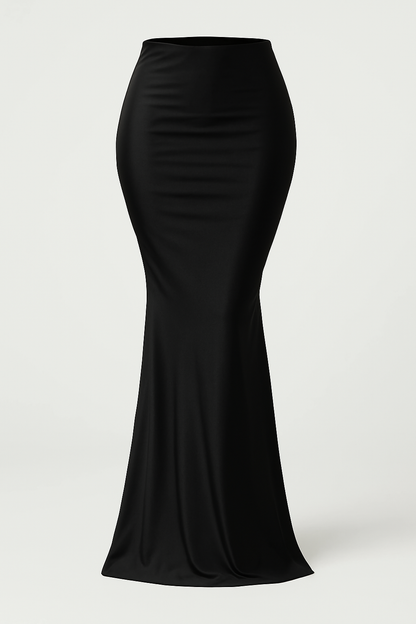 SATIN SKIRT NOIR