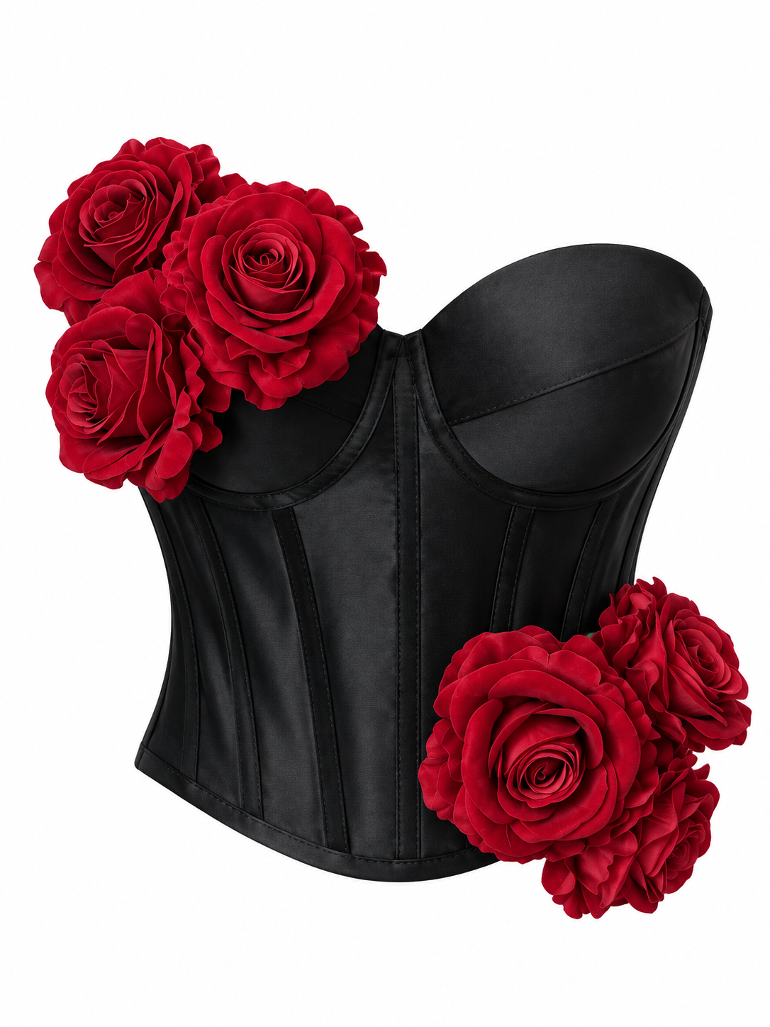 SET JACQUELINE BLOOM CORSET NEGRU