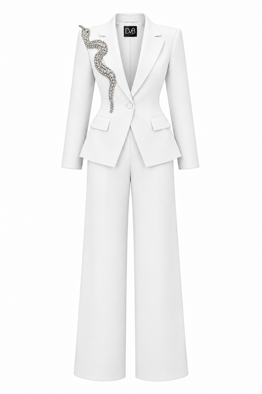 SERPENTIA SILVER WHITE SUIT