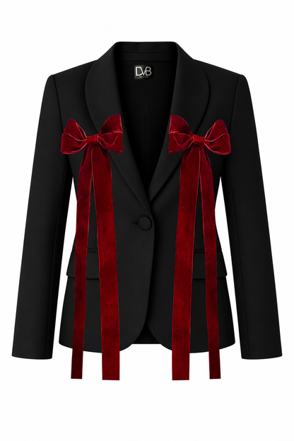 VELVET BOW BLAZER