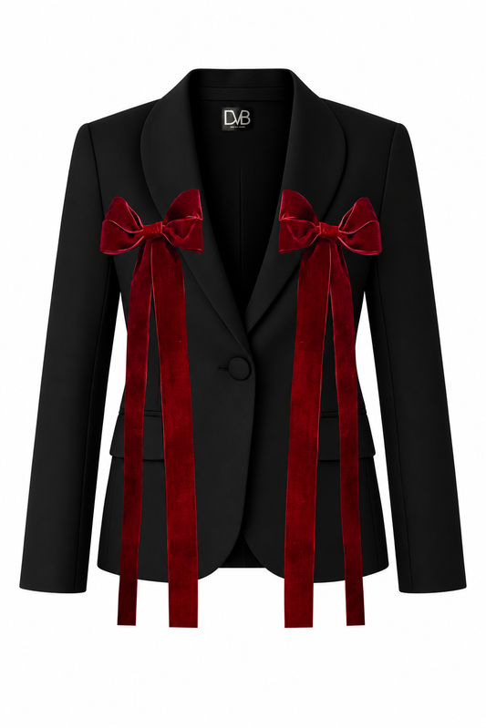 VELVET BOW BLAZER