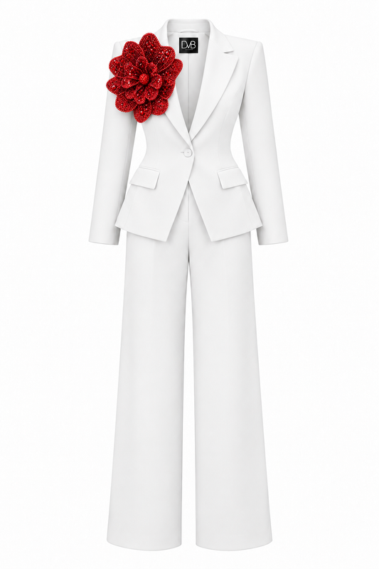 MORGANA ROUGE WHITE SUIT