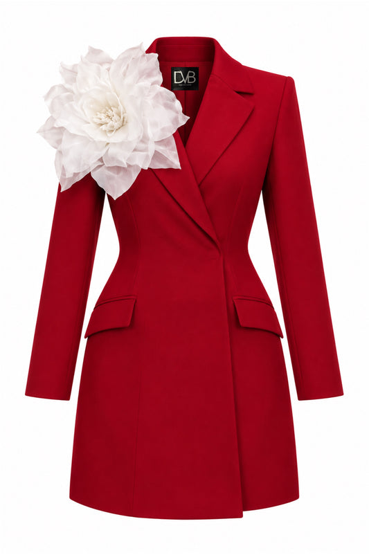 MARGOTTE ROUGE BLAZER DRESS