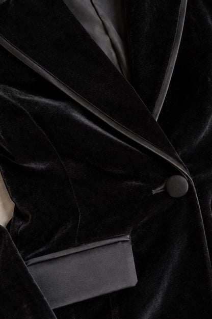 OPULENSA VELVET BLAZER DRESS
