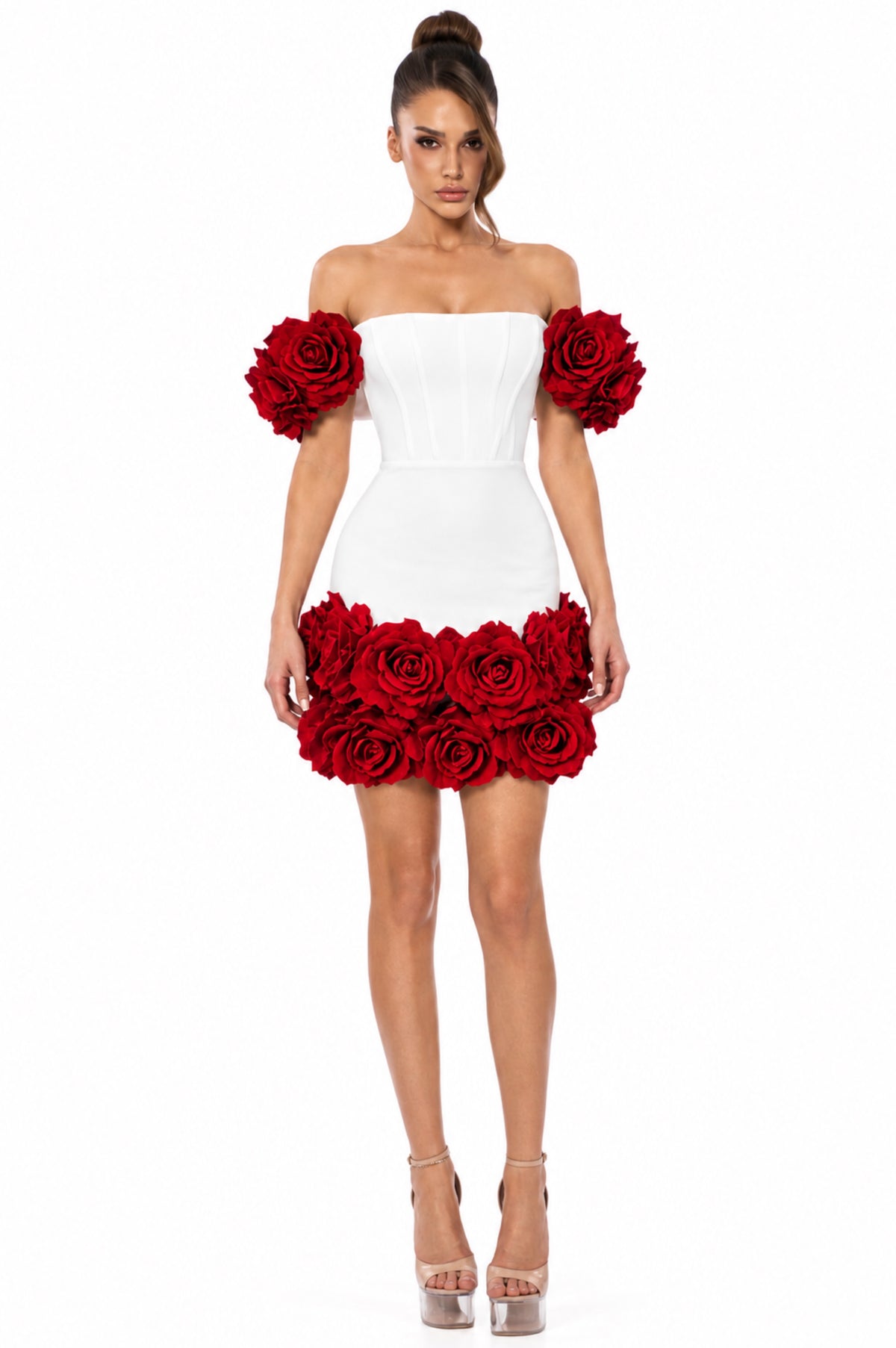 "LA PERLA" ROUGE WHITE DRESS