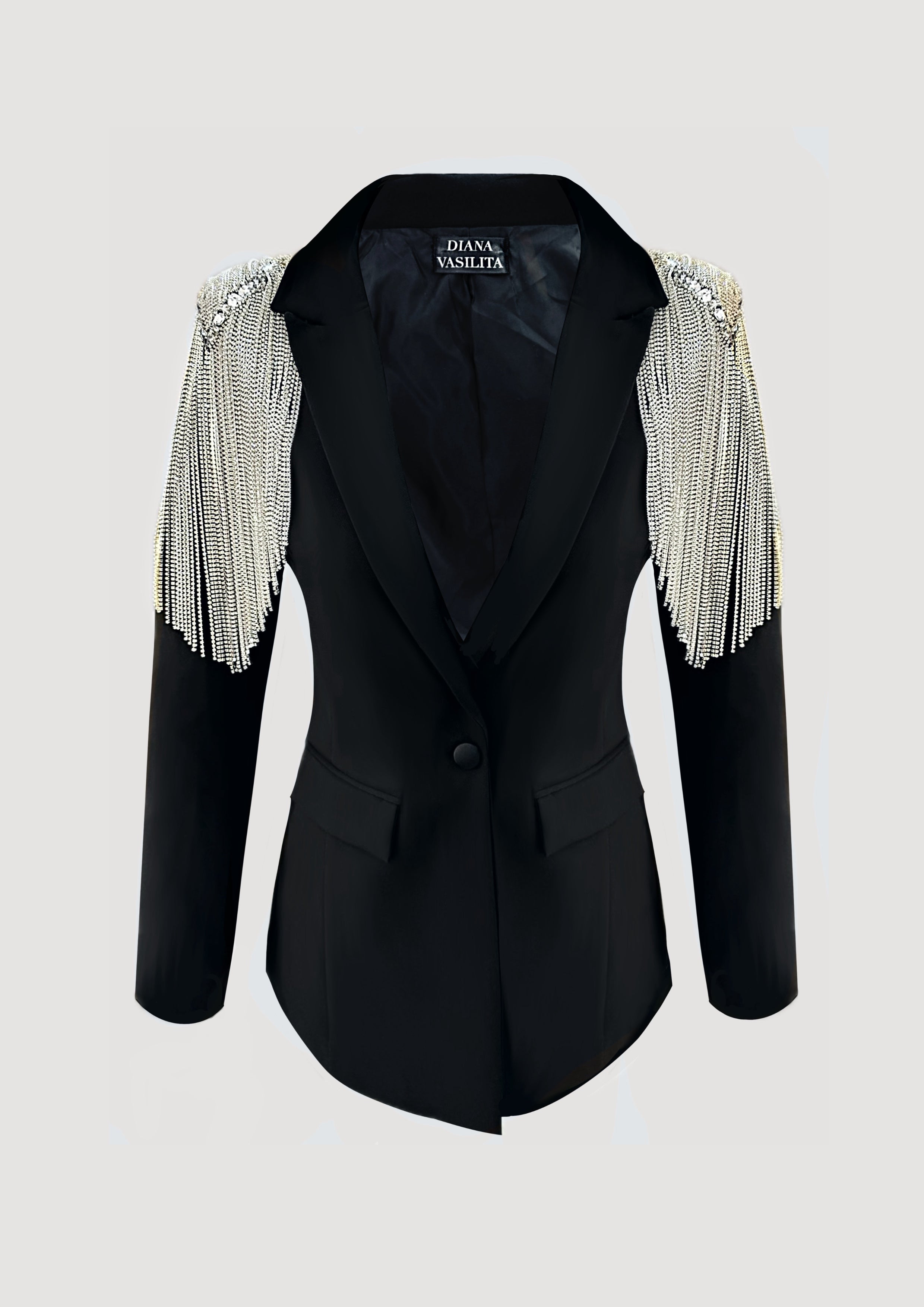 Blazer with shoulder embellishment deals