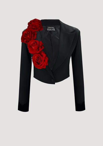 JACQUELINE VELVET ROUGE BLAZER SUIR