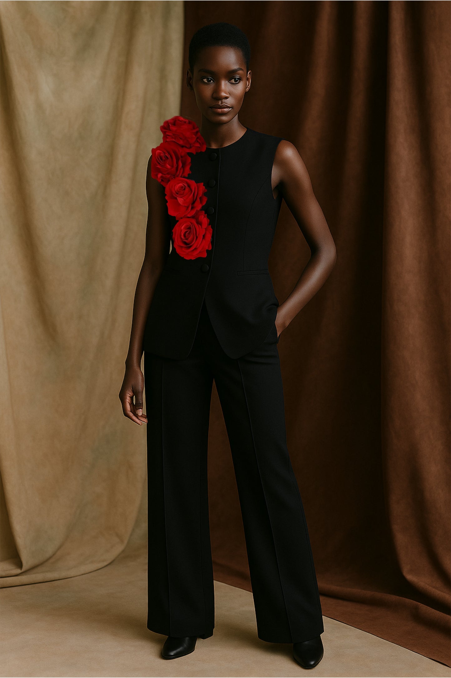 JACQUELINE COEUR SOLEIL COSTUME NOIR