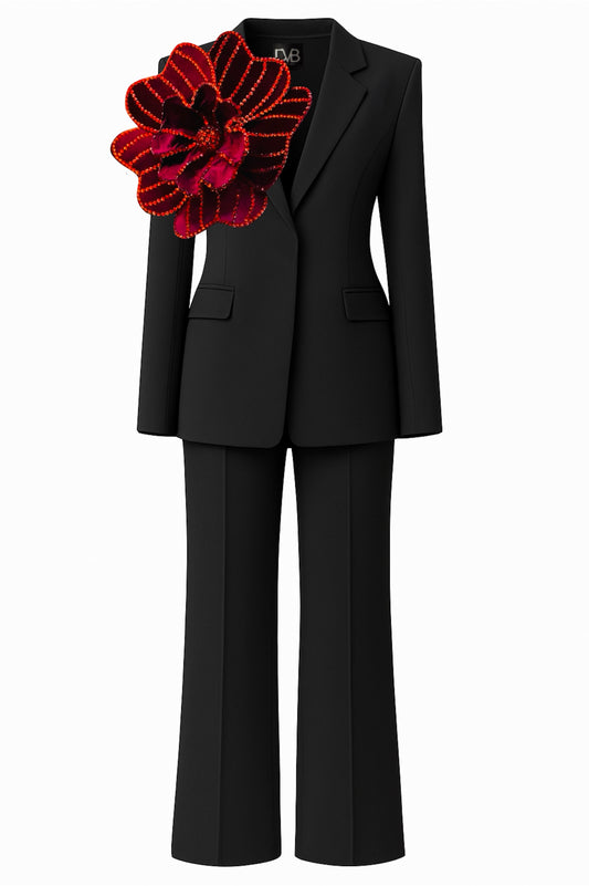 COSTUME NOIR MORGANA ROUGE