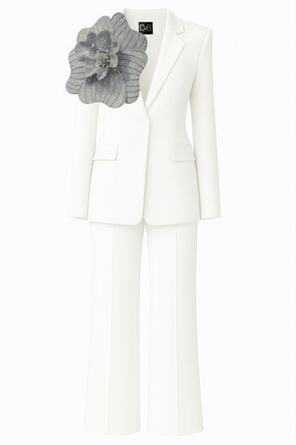 COSTUME BLANC ARGENTÉ MORGANA