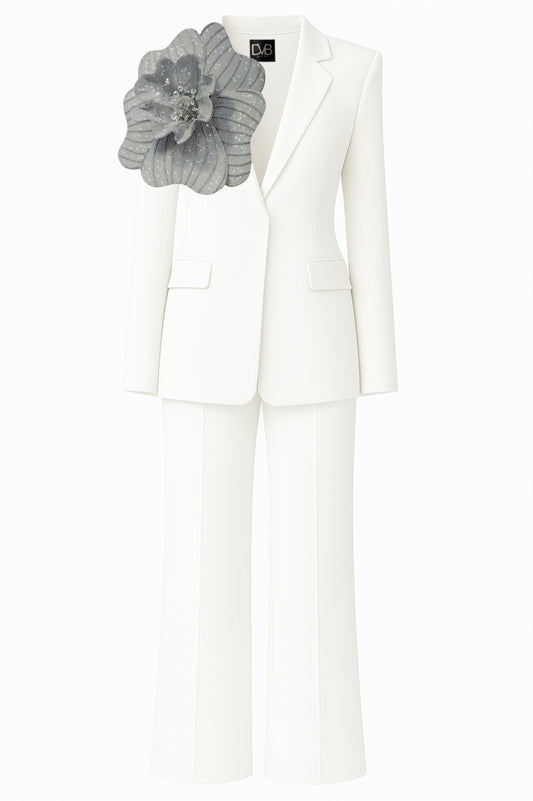 COSTUME BLANC ARGENTÉ MORGANA