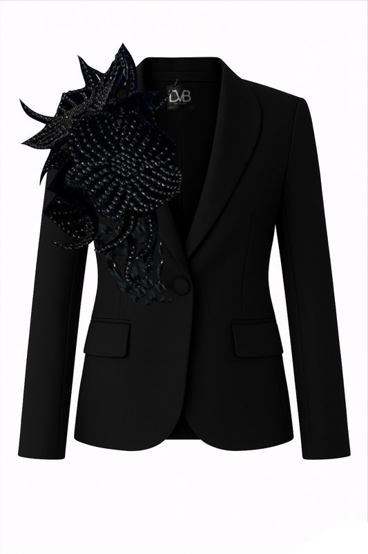 BLAZER NOIR ÉCLIPTIQUE MORGANA