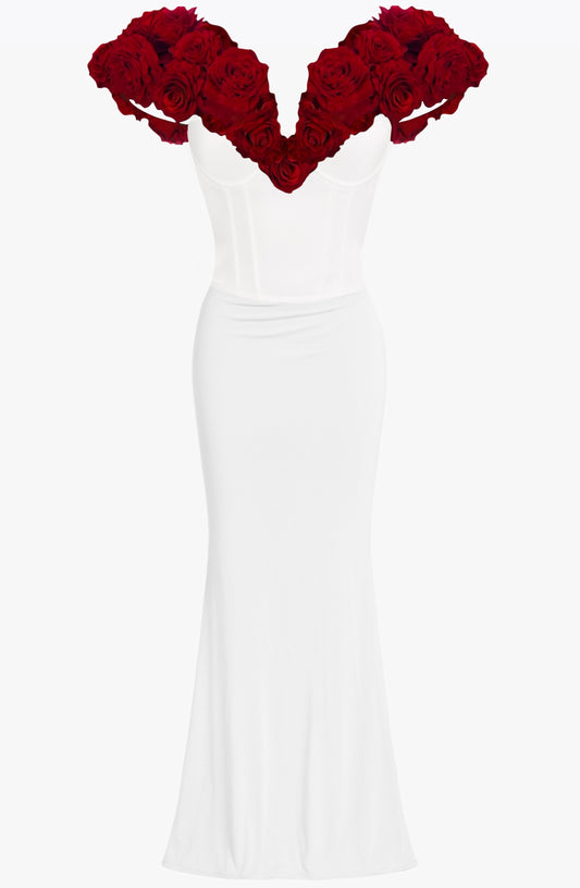 JACQUELINE ATENIS ROSARIA CORSET SET BLANC