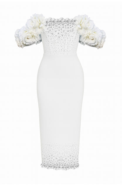 ROCHIE ALBĂ MALVINA „LA PERLA”