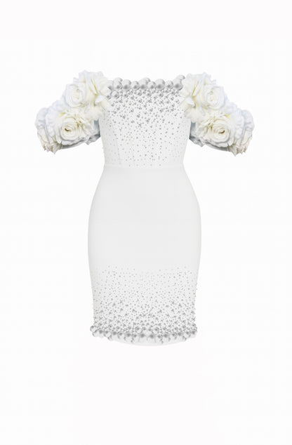 ROCHIE ALBĂ MALVINA „LA PERLA”