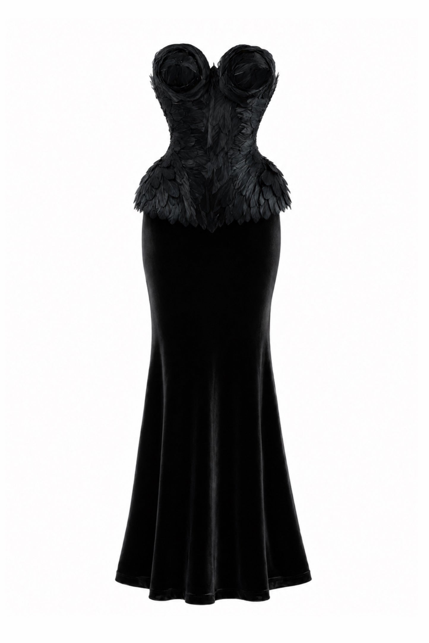 SET CORSET PLUMELLE NOIR