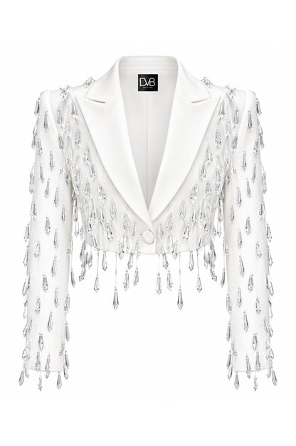 MATILDE BLANC DIAMOND SCURT BLAZER