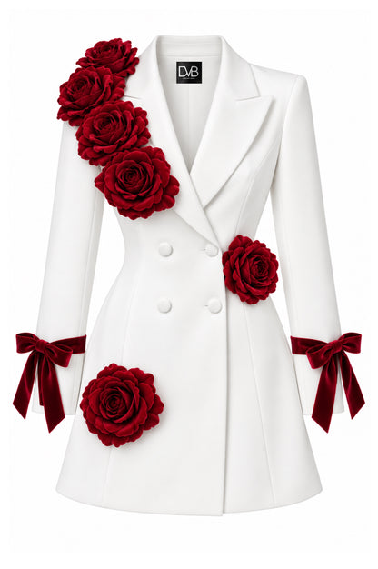 JACQUELINE BLANC BLAZER DRESS BLOOM