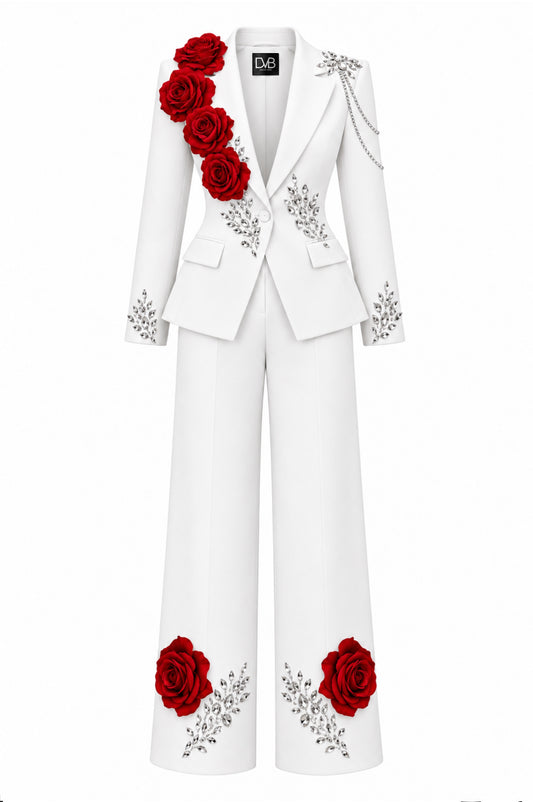 VASIRENNE SILVER ROUGE SUIT