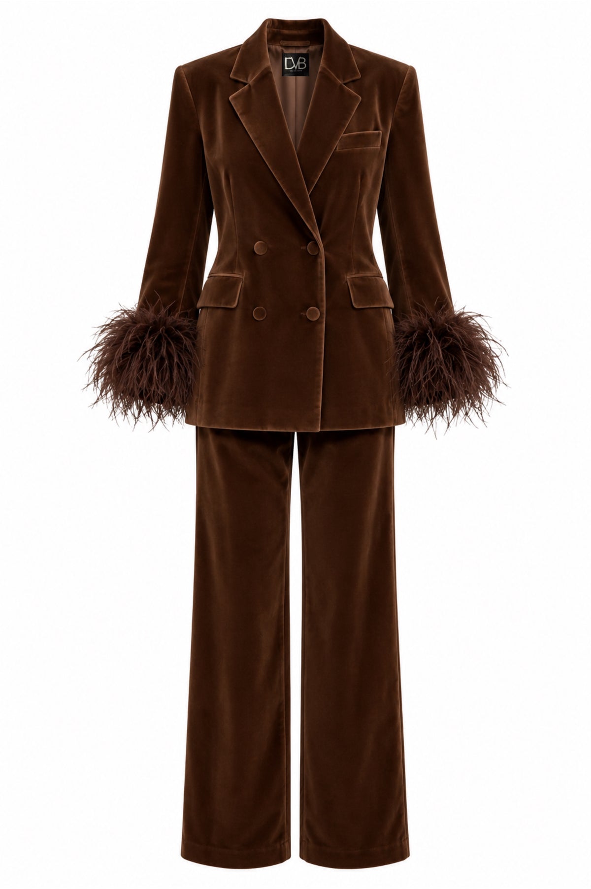 SIAM BROWN VELVET SUIT